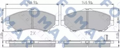 FOMAR FRICTION fo850083 -  Комплект тормозных колодок, дисковый тормоз